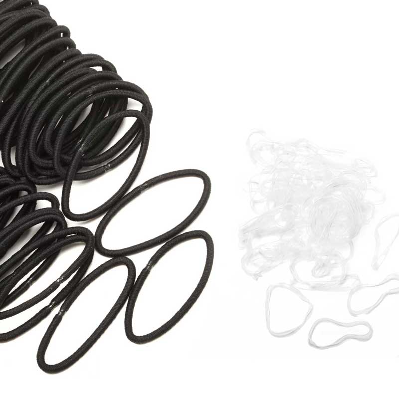 Elastics & Poly Band Value Pack Black 340pc SCUNCI