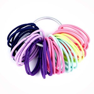 Elastics with storage ring rainbow 40pk