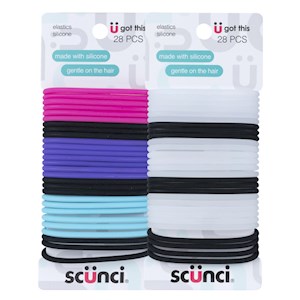 Elastics Silicone Black & Clear 28pc