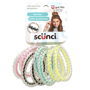 Ponytailers Spiral Silicone Core 8pc