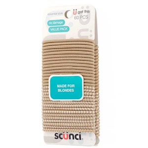 Elastics Blonde & Brunette Mixed 60pc